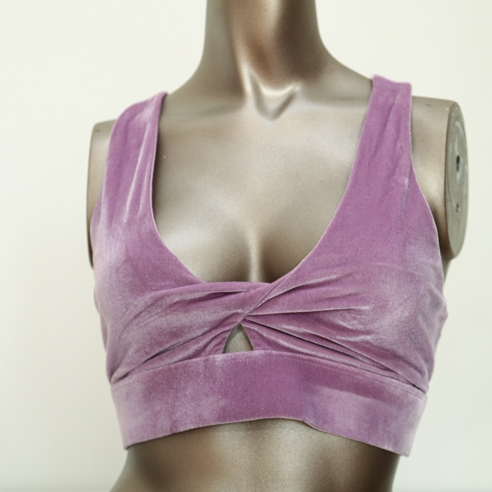 Lavender velvety sports bra size S
